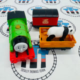 Sodor Safari Panda Percy without Mask with Panda and Mail Car (2013) Used - Trackmaster Revolution