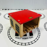 BRIO 33365 Engine Shed no Switch Fair Condition Marked/Stained Wooden - Used