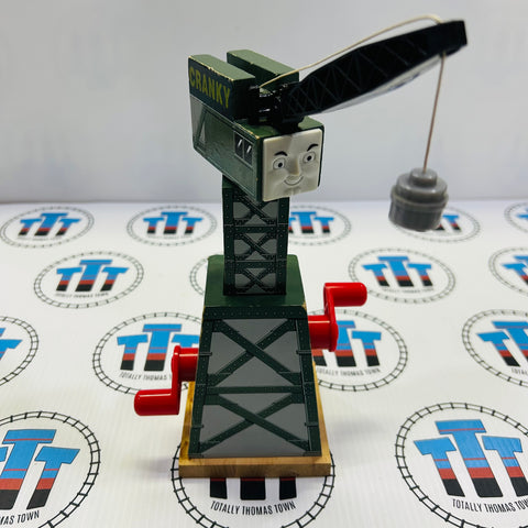 Cranky the Crane Green Poor Condition #2 Stained Base Wooden - Used