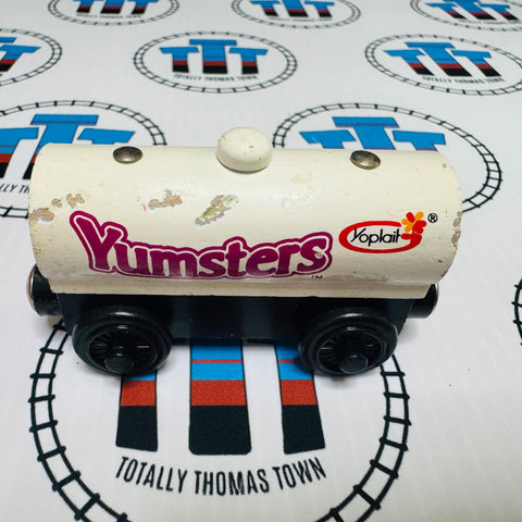 Yumsters Tanker (Learning Curve 2001) Fair Condition Chipped Paint Wooden - Used