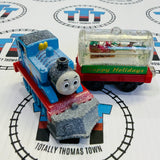 Thomas with Snowplow and Snow Globe Car with Reindeer (2003) Low Water Take Along - Used