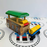 Arlesdale Barrel Loader (2000) with 3 Barrels (Corn, Flour, Molasses) #2 Chipping Paint/Ripping Sticker Wooden - Used