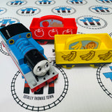 Thomas with Monkeys and Banana and Apple Car (Japanese Characters) (2002) New no Box - TOMY