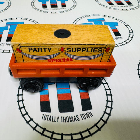 Cargo Car Orange with Party Supplies Cargo Wooden - Used