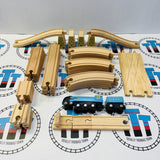 BIGJIGS Value Expansion Track Pack with Mallard Train and Diamond Crossover 36 Pieces - New no/in Box