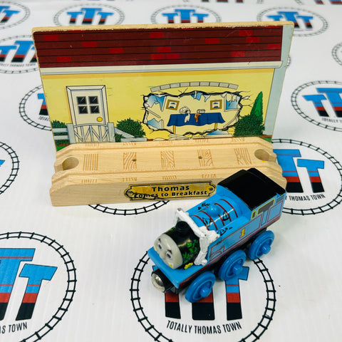 Thomas Comes to Breakfast with Stand #2 Good Condition Wooden - Used