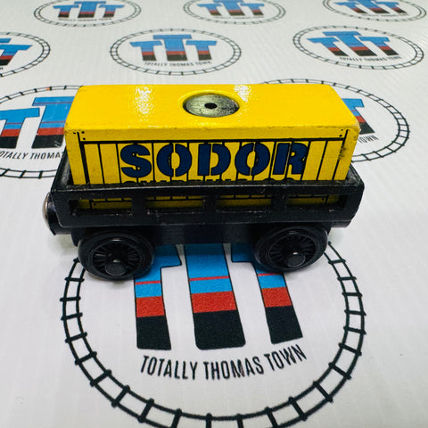 Cargo Car Black with Yellow Cargo Wooden - Used