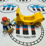 BRIO Richard Scarry Busytown Bananas Gorilla (Brittle Fair Condition) with Bananamobile Wooden - Used