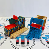 Reg and Percy at the Scrapyard Set #2 Modified Track/Fair Condition Silver Track with Trains - Used