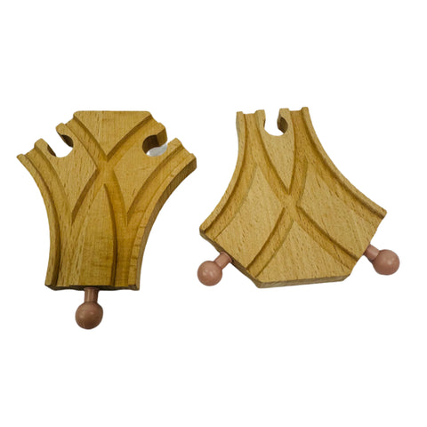 Curved Switch Pack (Curved Turnouts) 2 Pieces BIGJIGS - NEW no Box