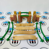 Suspension Bridge with Track Rare #1 Slight Rips Clickity Clack Wooden - Used