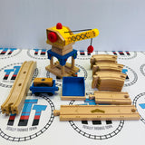 Chuggington Crane & Tunnel Figure 8 Set (Missing Risers) Wooden - Used