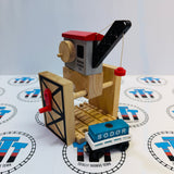 Sodor Cargo Co. Crane #3 Clickity Clack (Small Marks/String Gets Stuck Going Down) with Cargo Car (1997) Wooden - Used