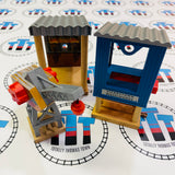 Percy at the Dieselworks Set #2 (LIGHT ONLY NO SOUND/Missing Cargo Bin) Fair Condition Wooden Rare - Used