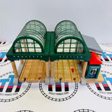 Knapford Station with Talking Sir Topham Hatt Chipped/Marked Track & Missing Stickers #5 Wooden - Used