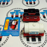Milk Tanker & Caboose Good Condition (2002/2003) with Character Card Used - Take Along