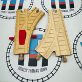 Switch Action Track 6.5" and Switch Track 6.5" Clickity Clack - 2 Pieces Thomas Brand Wooden - Used