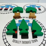 Set of 5 Trees (Learning Curve 1994) Wooden - Used