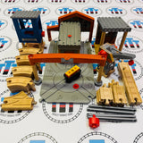 Percy at the Dieselworks Set #2 (LIGHT ONLY NO SOUND/Missing Cargo Bin) Fair Condition Wooden Rare - Used