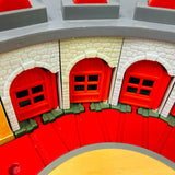 Deluxe Roundhouse #3 Discoloured Wall with Turntable No Rails Wooden - Used