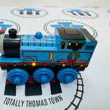 Holiday Lights Thomas Newer Face (Learning Curve) Good Condition Wooden - Used