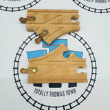 Switch Track 3.5" with Rivets - 2 Pieces Thomas Brand Wooden - Used