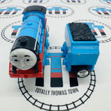 Gordon motorisé à piles avec son wagon, peinture écaillée #1 (Mattel) en bois - Occasion