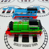 Thomas and Percy's Railway Race Set #1 Complete with Streamlined Thomas & Percy (1 Bridge Pops Off Easily) Used - Trackmaster Revolution