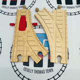 Switch Action Track 6.5" and Switch Track 6.5" Clickity Clack - 2 Pieces Thomas Brand Wooden - Used