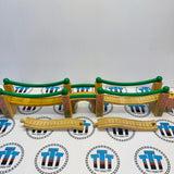 Suspension Bridge with Track Rare #1 Slightly Ripping Stickers Clickity Clack Wooden - Used
