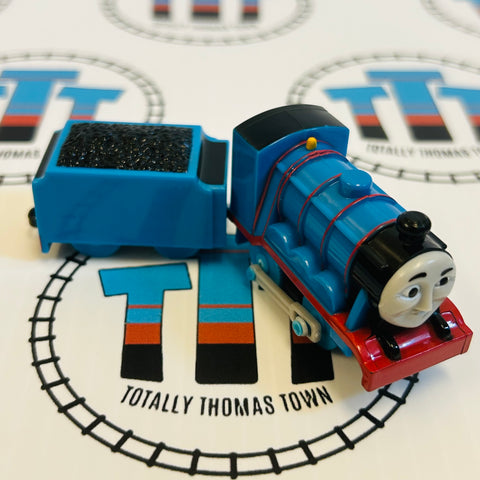 Gordon and Tender Slightly Winking No Stickers Capsule Plarail Pull Along - Used