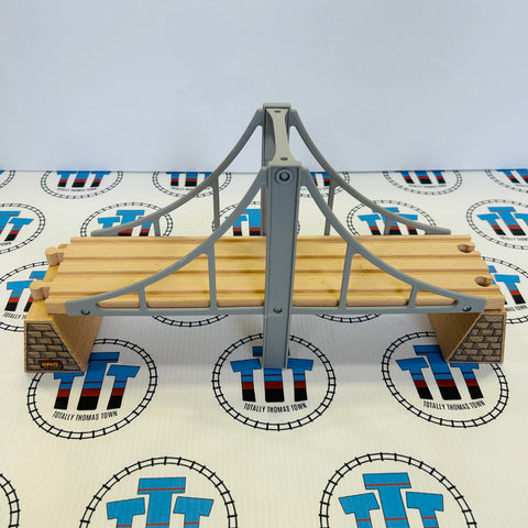 BRIO 33476 Double Track Bridge with Risers Rare Wooden - Used