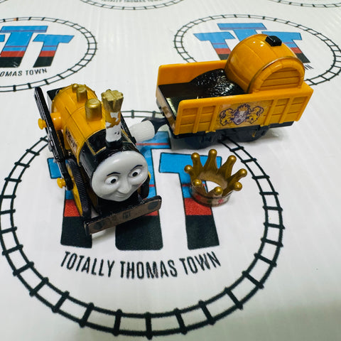 Stephen & Tender with Crown Fair Condition Wind Up Capsule Plarail - Used