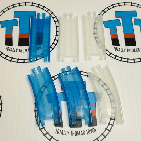 Clear White & Blue Rail Set (6 Pieces) Capsule Plarail - Used
