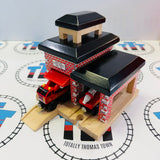 Fire Station #1 Good Condition with Fire Truck & Fire Train (2003) Wooden - Used