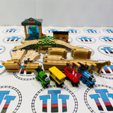 Thomas at the Zoo Set Complete with Trains #1 (Writing on Bottom/Fair Condition Character Cards) Some fish don’t spin properly Wooden Rare - Used