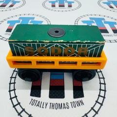 Cargo Car Orange with Green Cargo Rare Wooden - Used