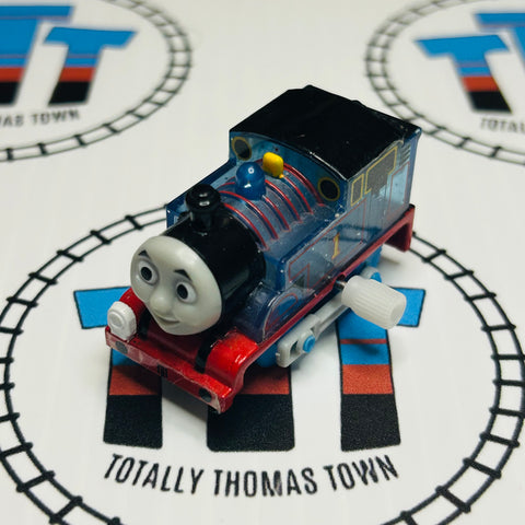 Clear Glitter Thomas Grinning Newer Face Capsule Plarail Wind Up - Used