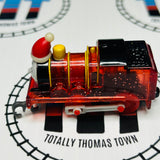 Clear Glitter Santa James No Stickers Pull Along Capsule Plarail - Used