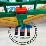 Collapsing Suspension Bridge #4 Chipped Plastic Base/Glued End Tracks Wooden - Used