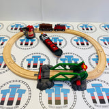 BRIO Cargo Harbour Set with Motorized Train Complete 33061 Wooden - Used