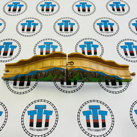 Hill 2 Pieces (Glue Marks On Peg) Wooden - Used