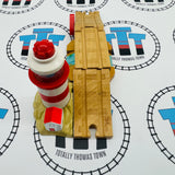 Phare et pont-levis avec sons et lumières n° 3 (le son du pont ne s'active pas toujours) en bois - Occasion