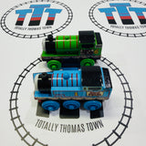 Thomas at the Zoo Set Complete with Trains #1 (Writing on Bottom/Fair Condition Character Cards) Some fish don’t spin properly Wooden Rare - Used