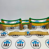 Suspension Bridge with Track Rare #1 Slightly Ripping Stickers Clickity Clack Wooden - Used