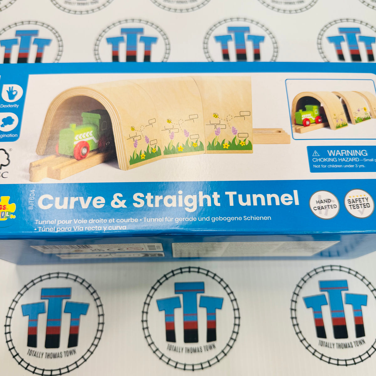 Curve and Straight Tunnel (Steam Bent Ply Tunnel) BIGJIGS Rail Wooden ...