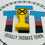Railroad Crossing Sign (TOMY 2011) Wooden - Used