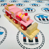 Pink 123 Engine with Track and Buffer BIGJIGS Rail Wooden - New in Box