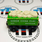 Green China Clay Car (1997) Rare Fair Condition Chipping Paint Wooden - Used