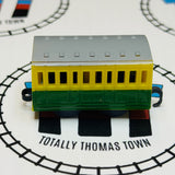 Yellow & Green Narrow Gauge Coach NO FACE Pull Along Capsule Plarail - Used